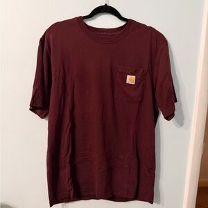 Carhartt Men's Burgundy Short Sleeve Tee